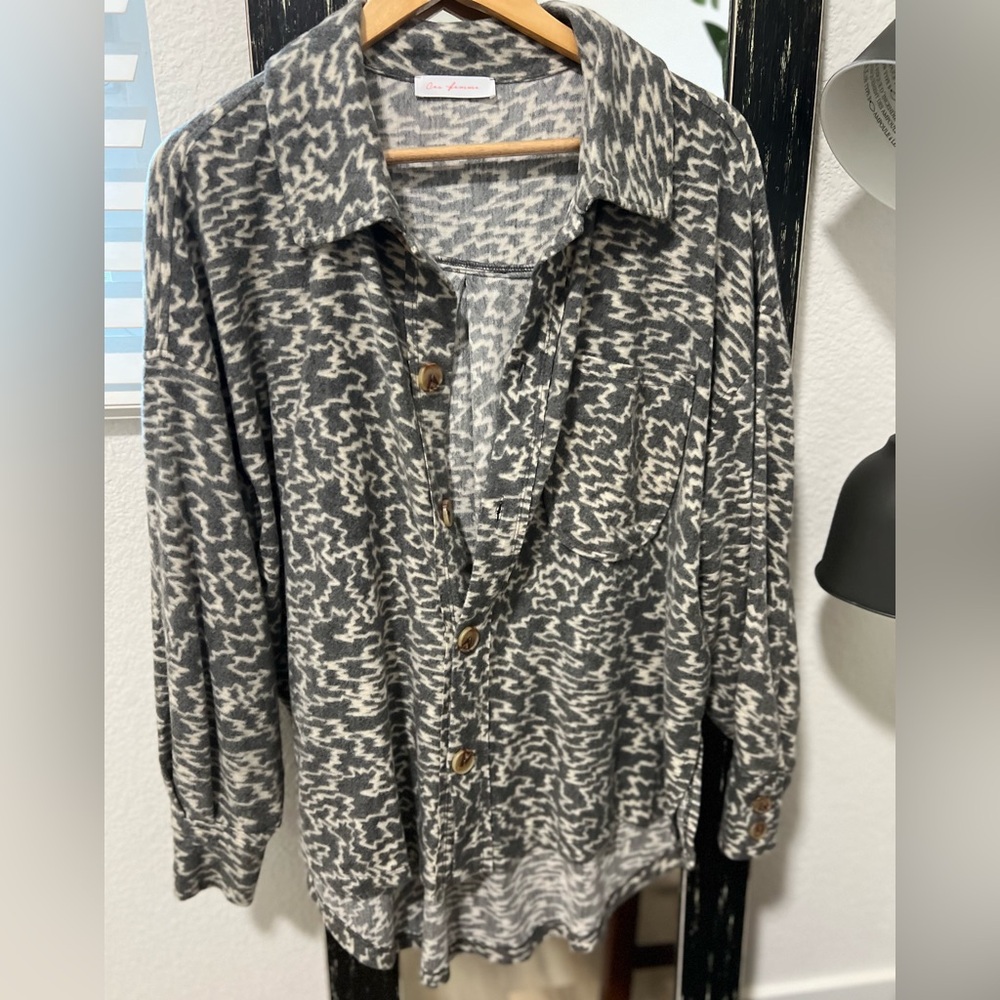 Chic Oversized Boyfriend Shirt Jacket
